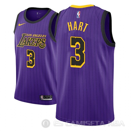Camiseta Josh Hart #3 Los Angeles Lakers Ciudad 2018 Violeta - Haga un click en la imagen para cerrar